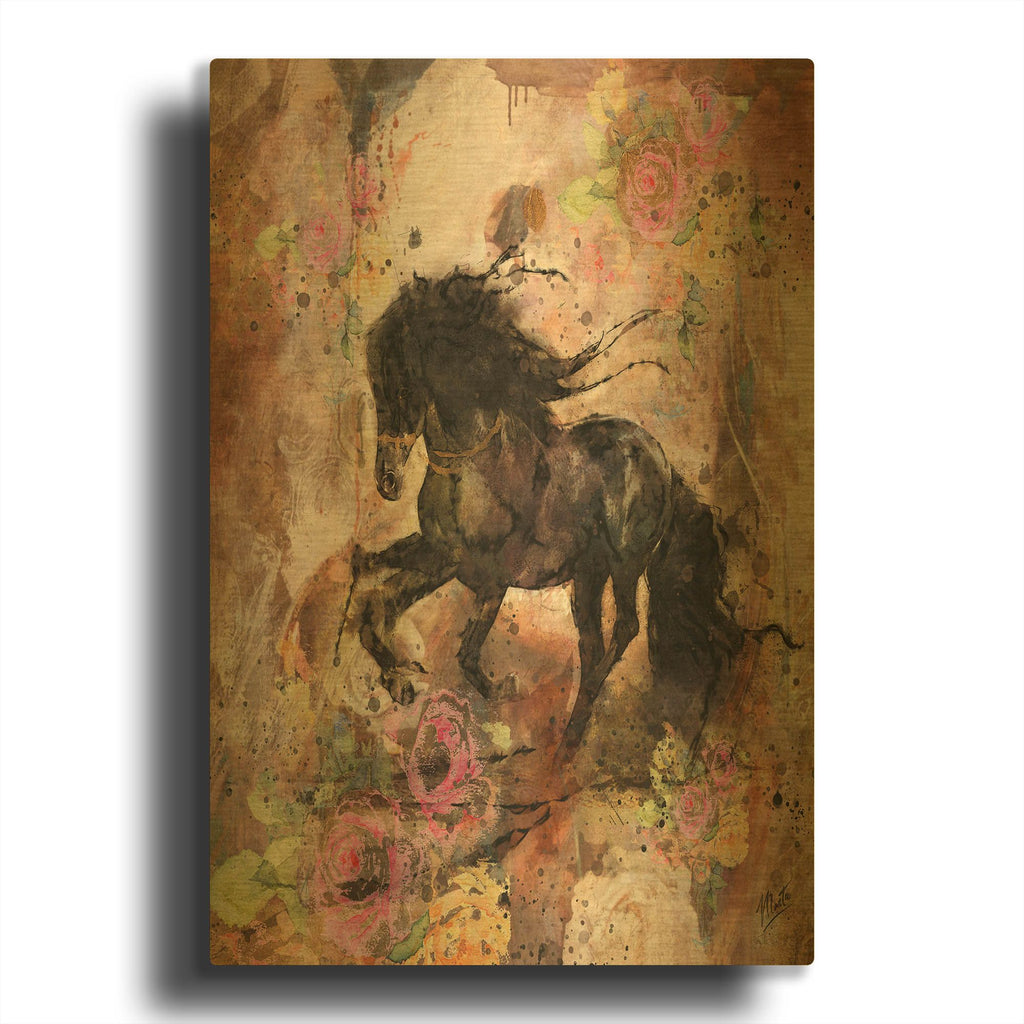 'Gallup' By Marta Wiley Gold Metal Wall Art