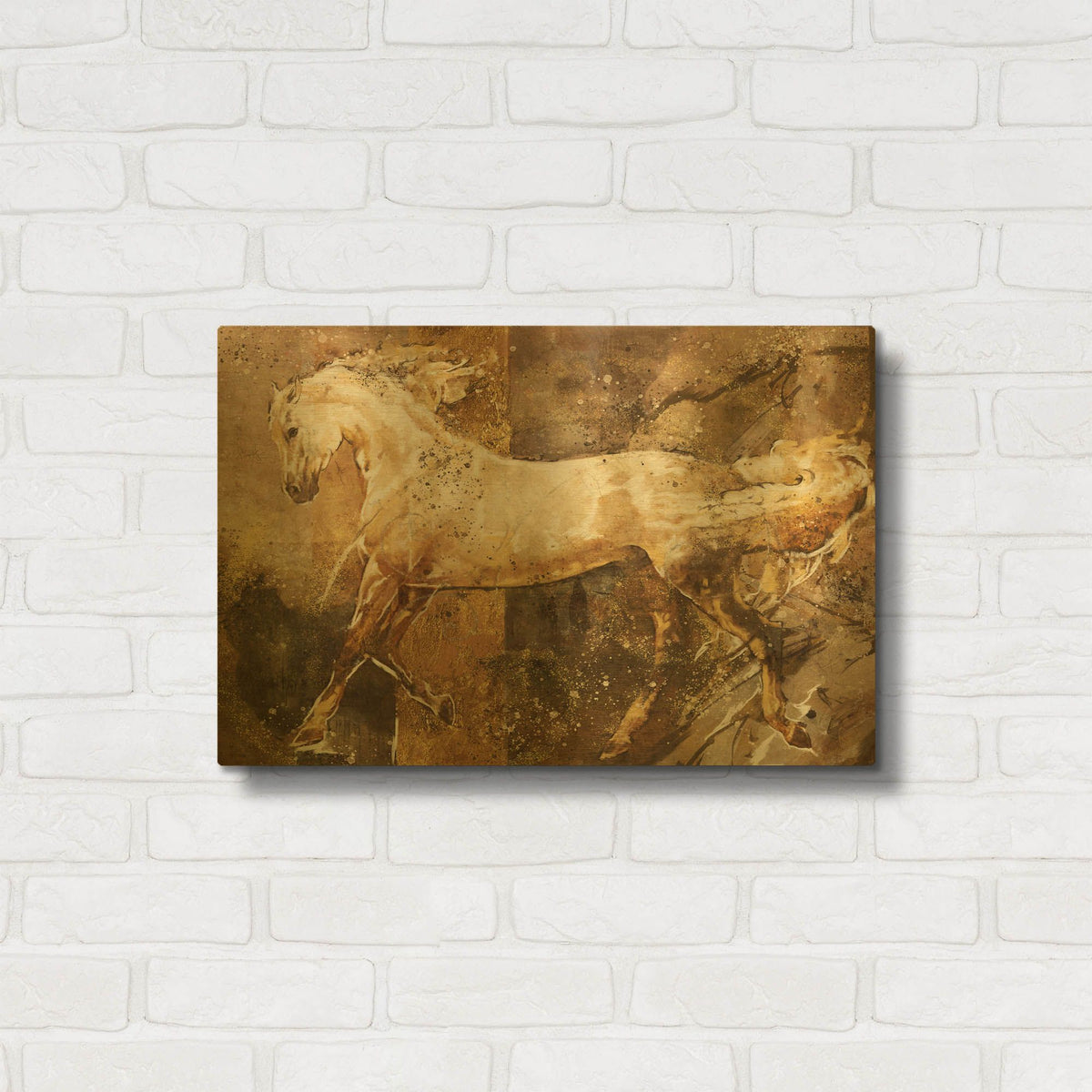 'Fibonacci White' By Marta Wiley Gold Metal Wall Art