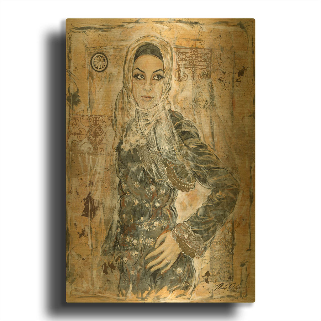 'Dubai Beauty No. 2' By Marta Wiley Gold Metal Wall Art