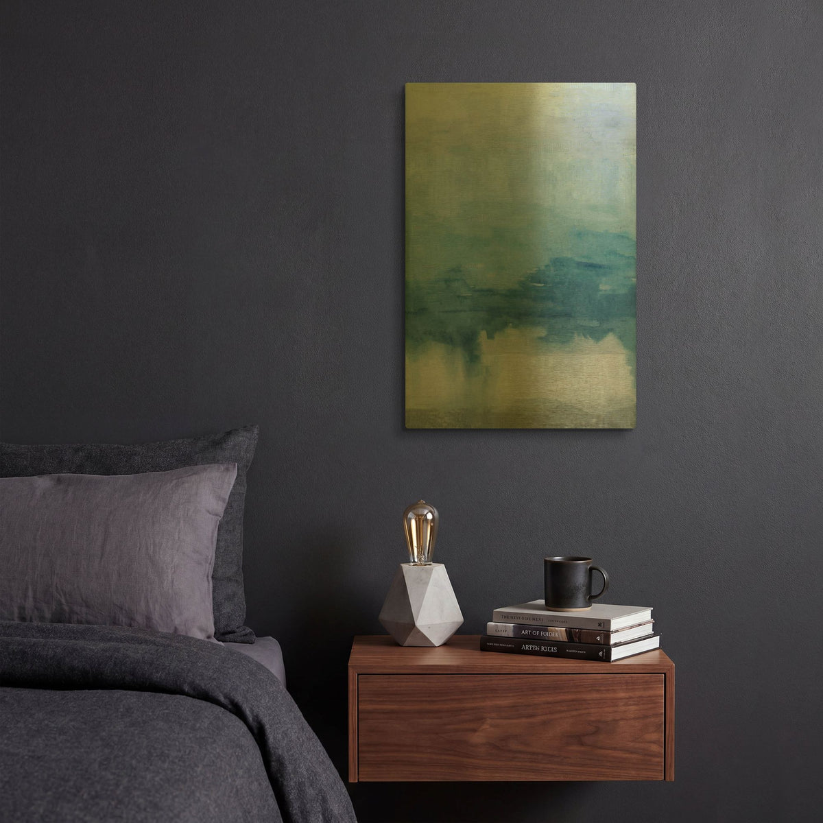 'Cerulean Abstract' By Marta Wiley Gold Metal Wall Art