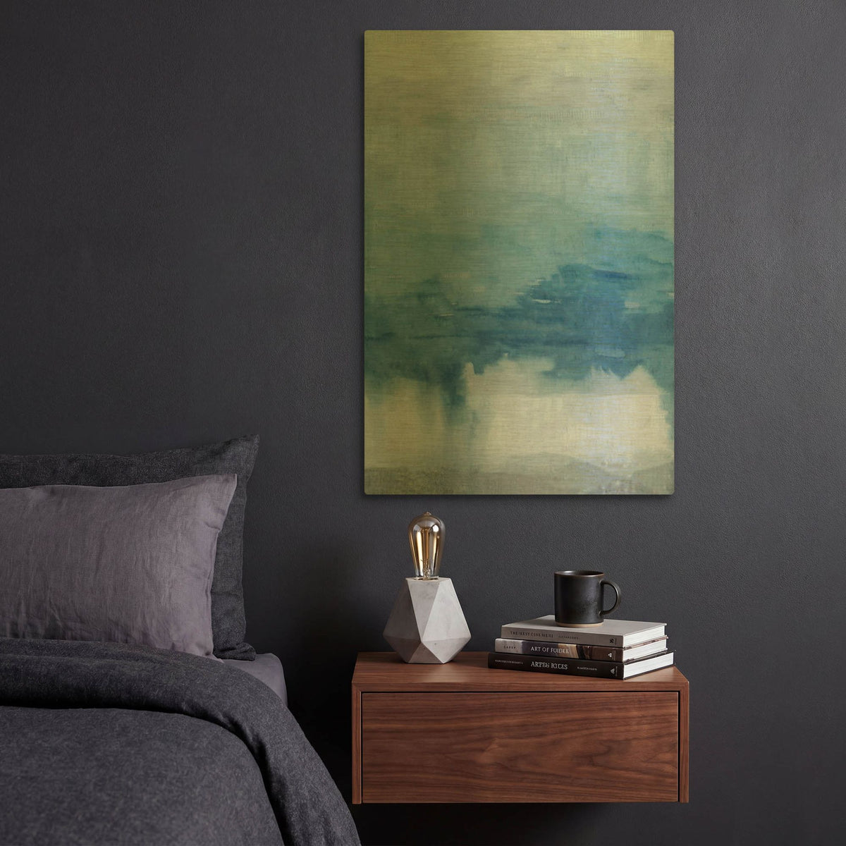 'Cerulean Abstract' By Marta Wiley Gold Metal Wall Art
