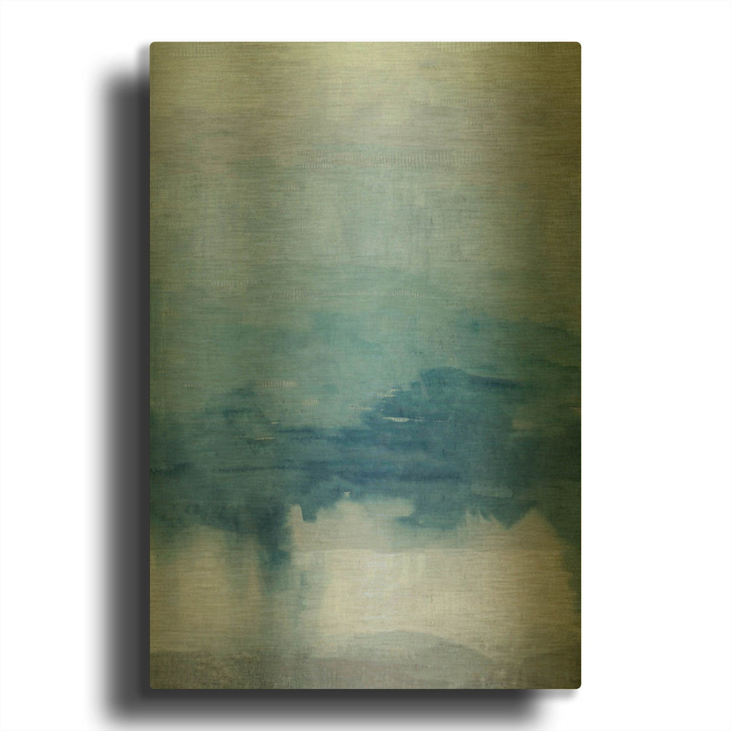 'Cerulean Abstract' By Marta Wiley Gold Metal Wall Art