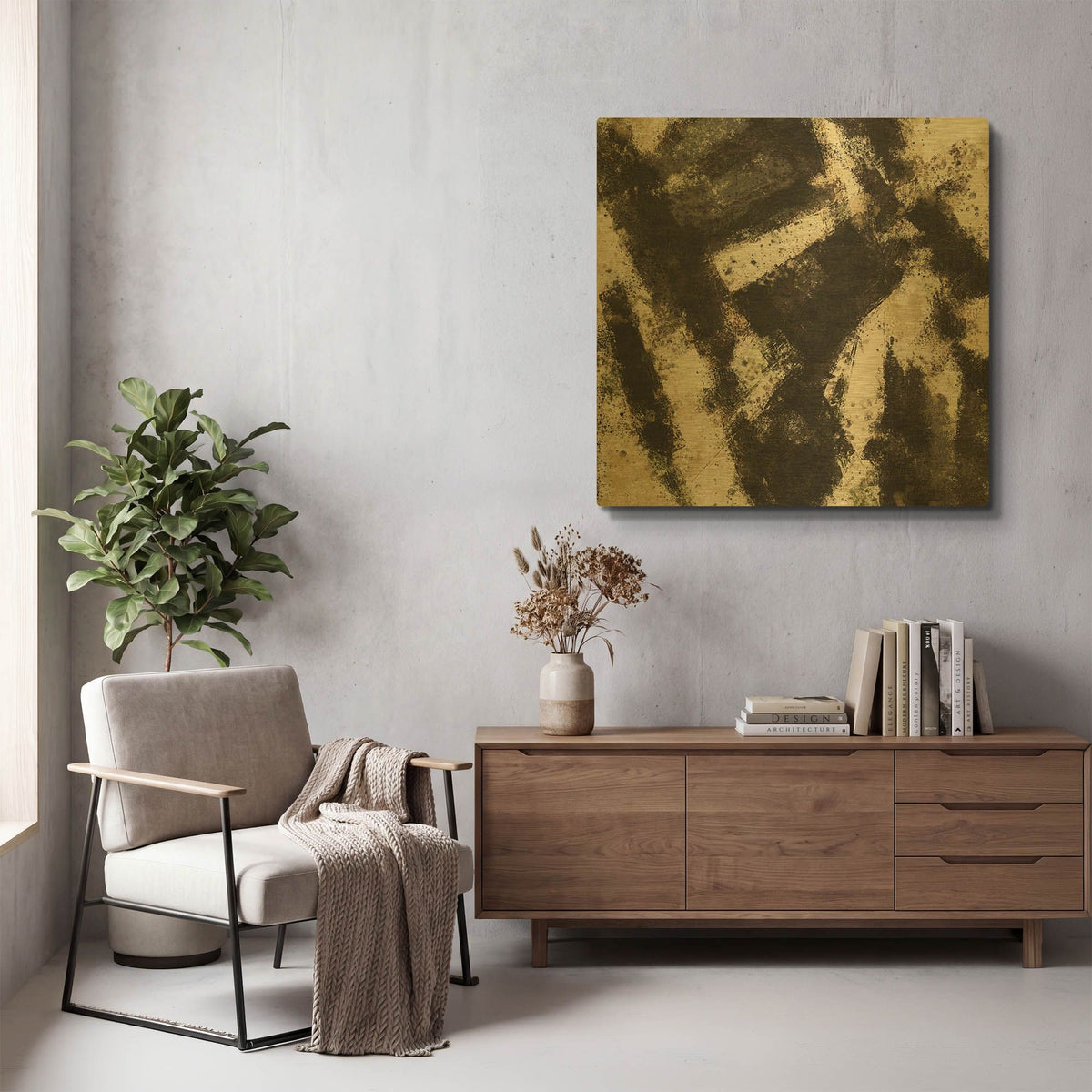 'Abstract 2' By Marta Wiley Gold Metal Wall Art