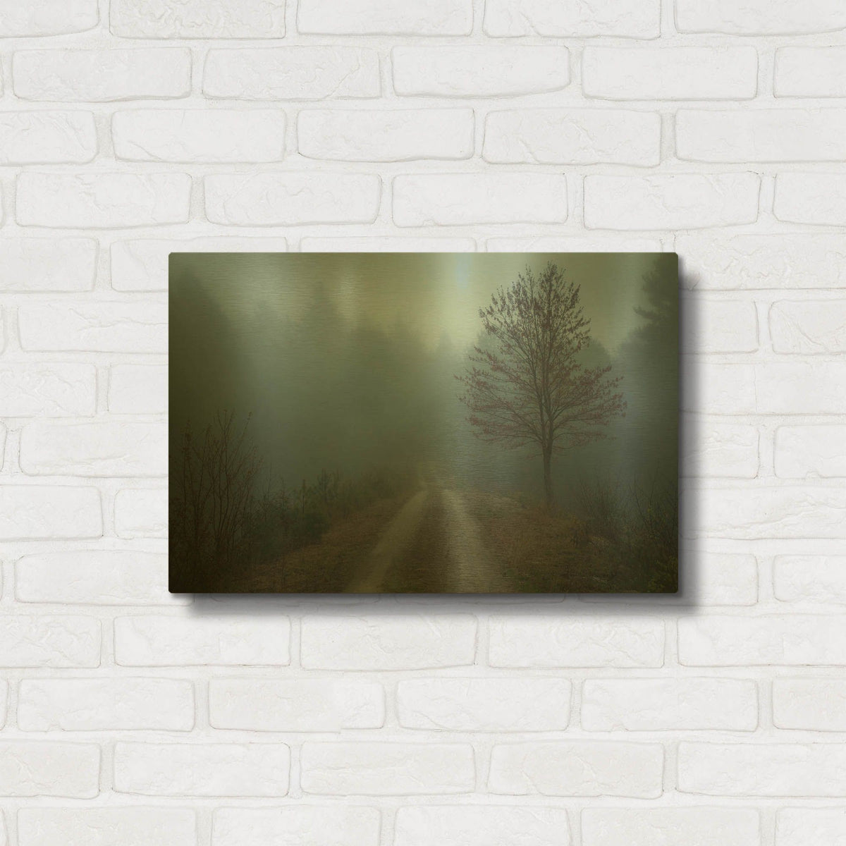 'Spring Fog' By Patrick Zephyr Gold Metal Wall Art