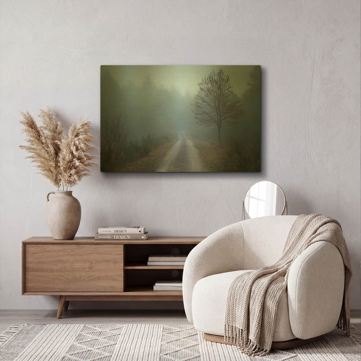 'Spring Fog' By Patrick Zephyr Gold Metal Wall Art