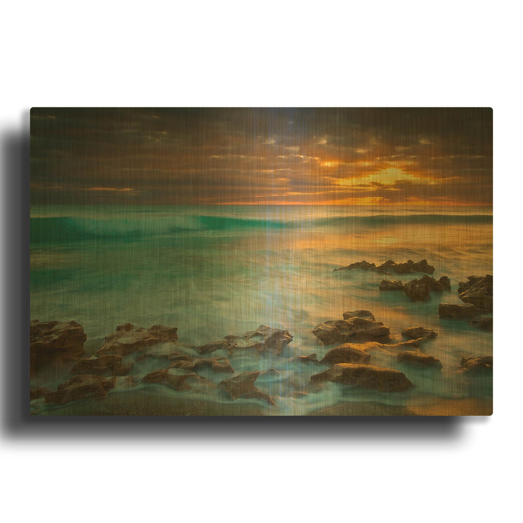 'Timeless' By Patrick Zephyr Gold Metal Wall Art