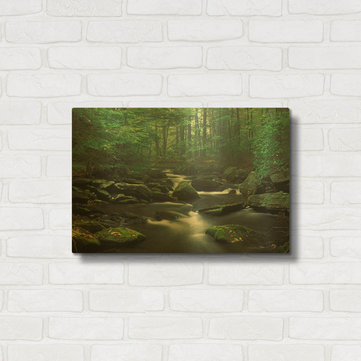 'Sawmill River' By Patrick Zephyr Gold Metal Wall Art