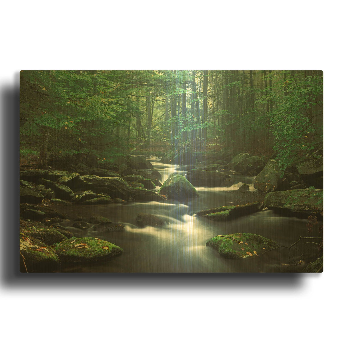 'Sawmill River' By Patrick Zephyr Gold Metal Wall Art