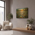'Schoodic Rocks' By Patrick Zephyr Gold Metal Wall Art