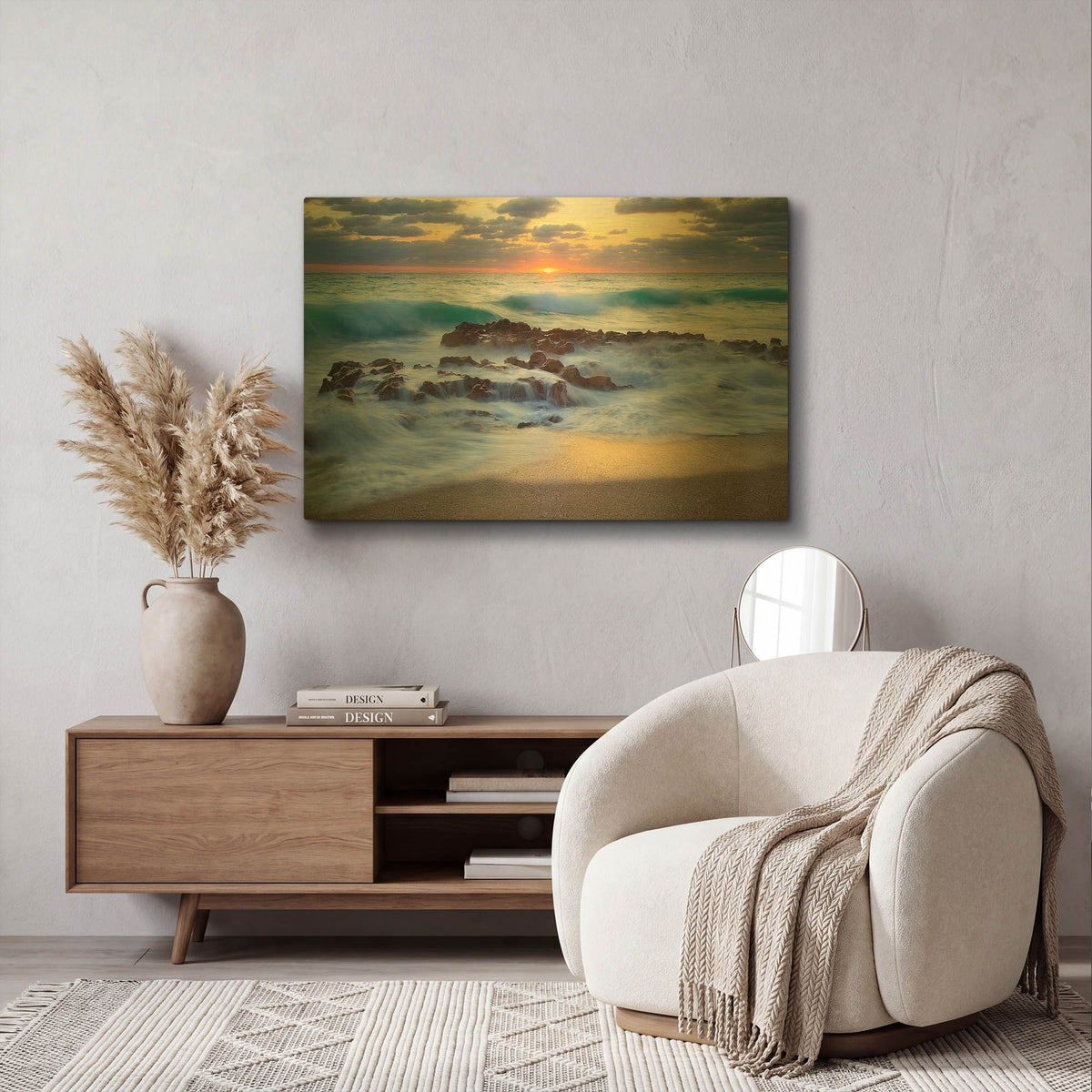 'Soft Sunrise' By Patrick Zephyr Gold Metal Wall Art