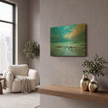 'Ocean Surf' By Patrick Zephyr Gold Metal Wall Art