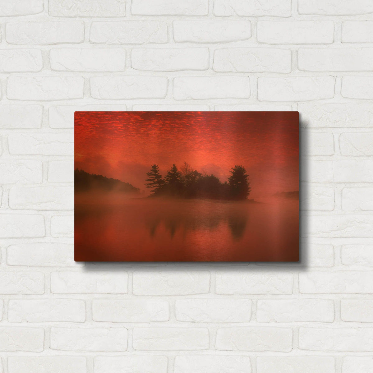 'Islands In The Pink' By Patrick Zephyr Gold Metal Wall Art