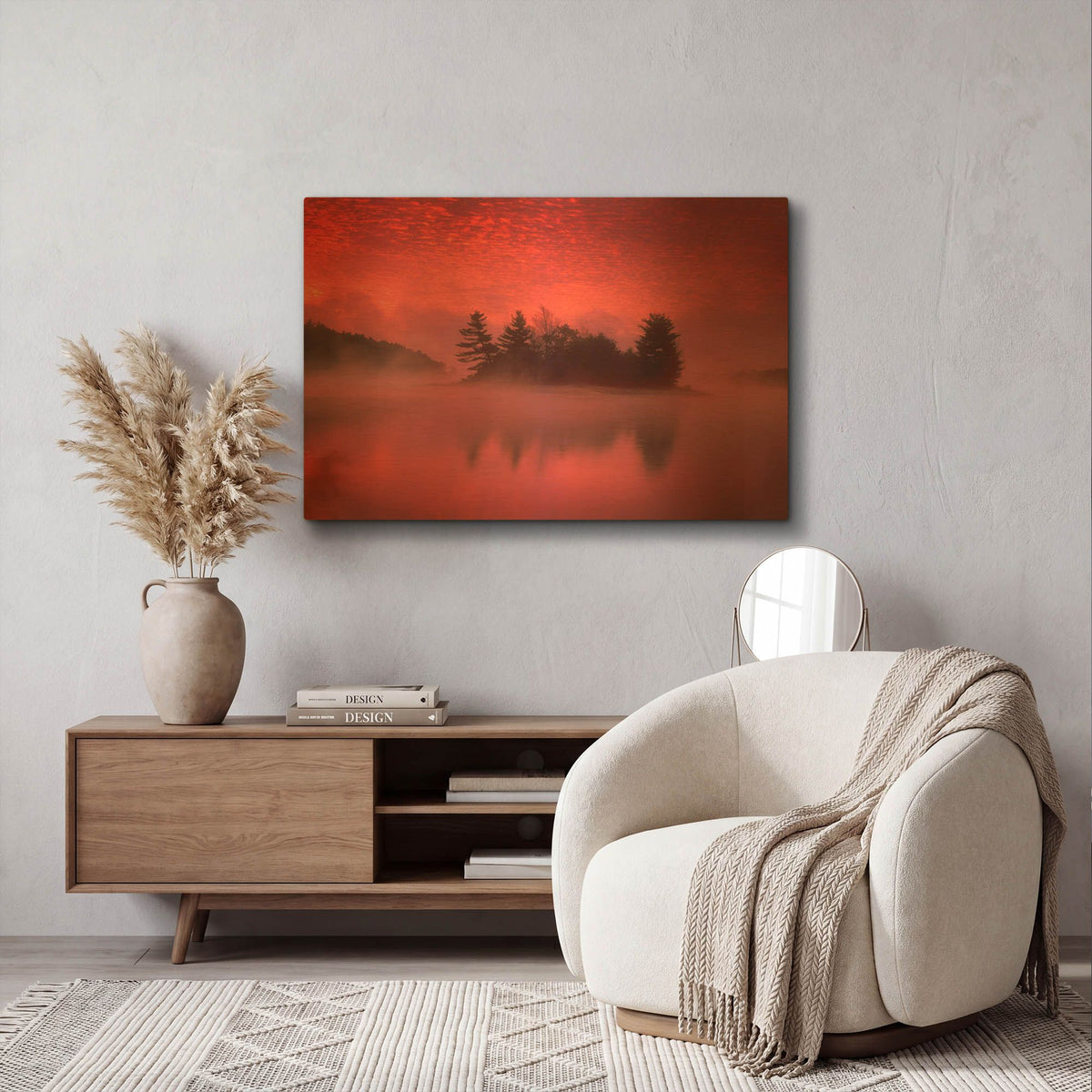 'Islands In The Pink' By Patrick Zephyr Gold Metal Wall Art