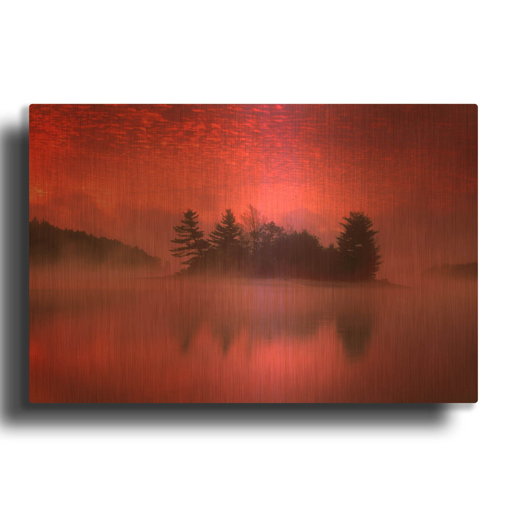 'Islands In The Pink' By Patrick Zephyr Gold Metal Wall Art
