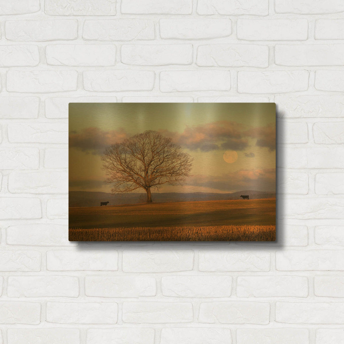 'Meeting At Dawn' By Patrick Zephyr Gold Metal Wall Art