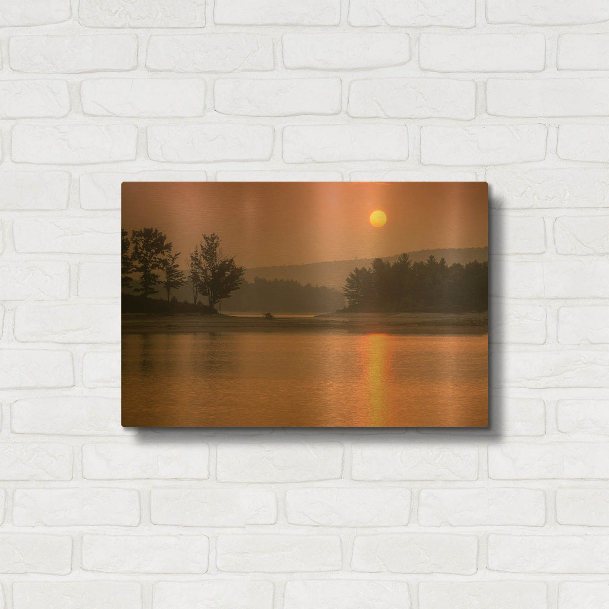 'Morning Shimmer' By Patrick Zephyr Gold Metal Wall Art