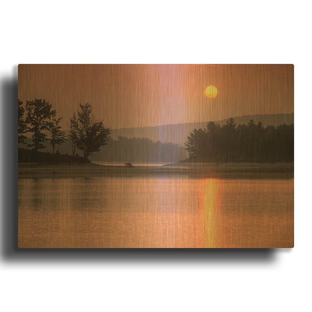 'Morning Shimmer' By Patrick Zephyr Gold Metal Wall Art