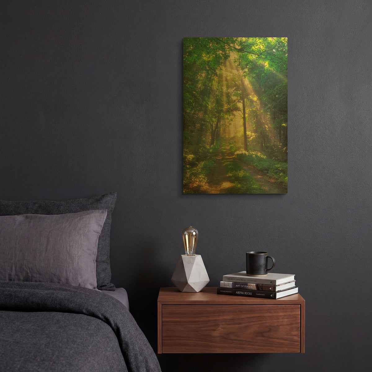 'Forest Sunshine' By Patrick Zephyr Gold Metal Wall Art