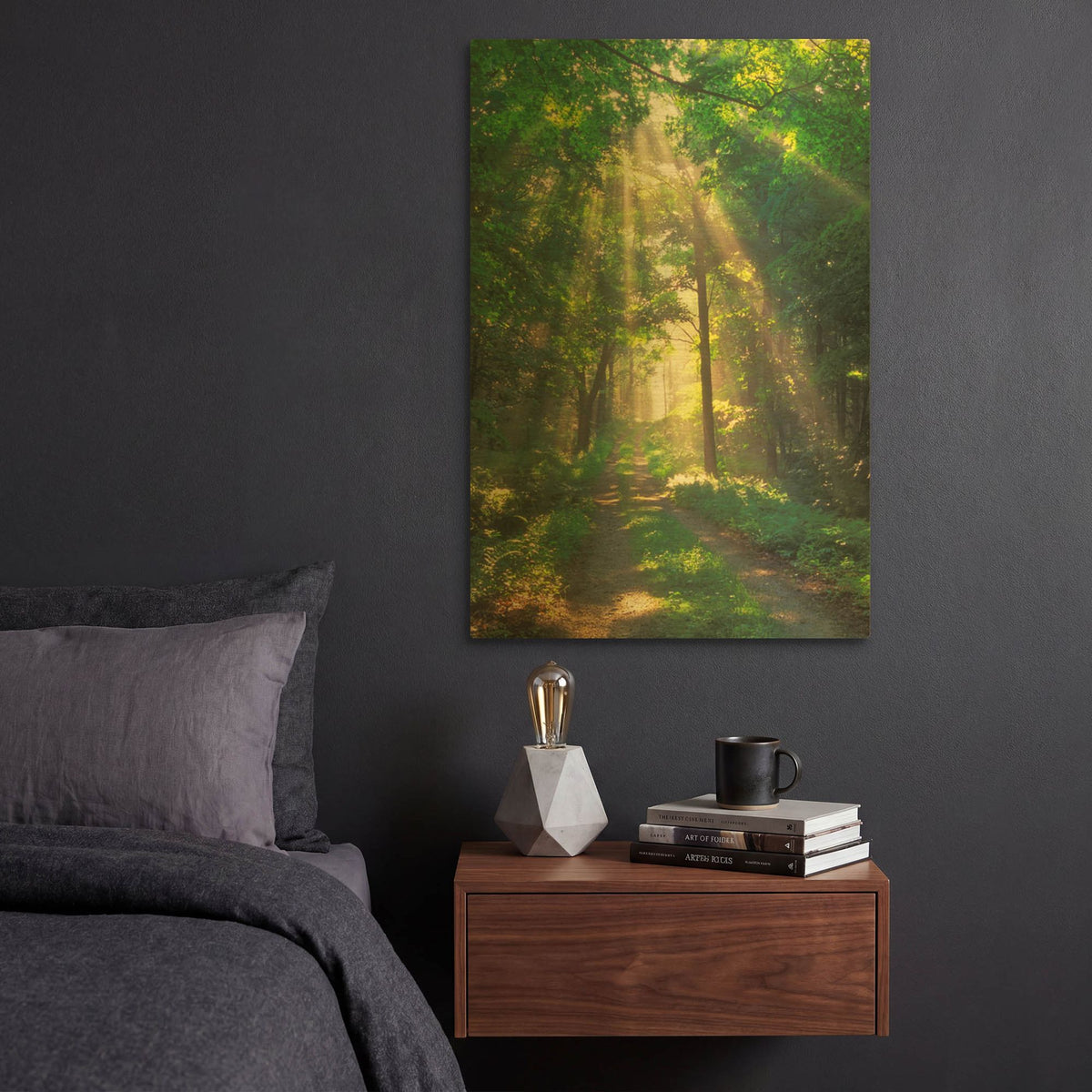 'Forest Sunshine' By Patrick Zephyr Gold Metal Wall Art