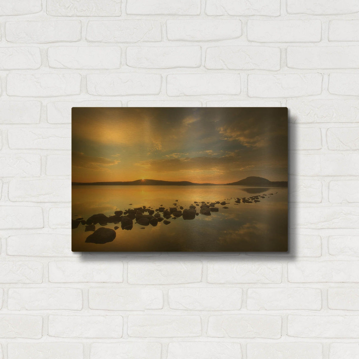 'Glass' By Patrick Zephyr Gold Metal Wall Art