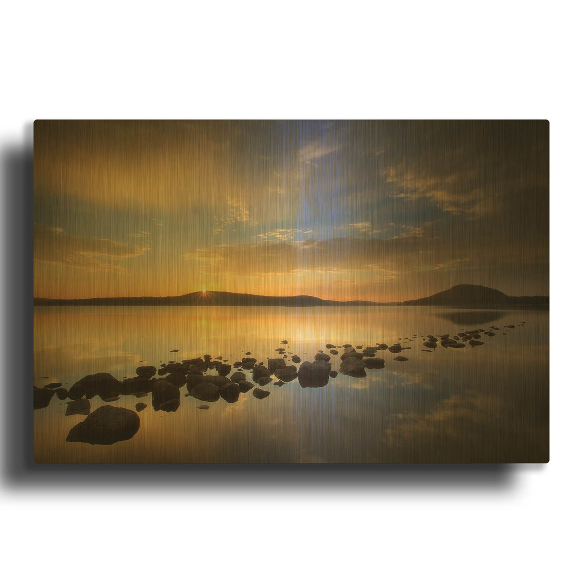 'Glass' By Patrick Zephyr Gold Metal Wall Art