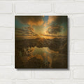 'Cohasset Mirror' By Patrick Zephyr Gold Metal Wall Art