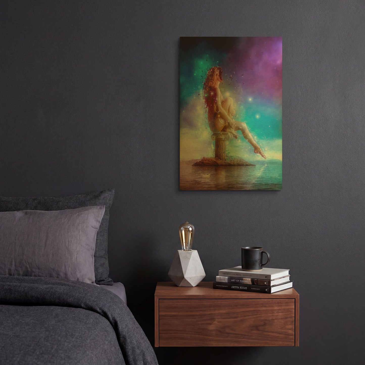 'Absent Minded' By Mario Sanchez Nevado Gold Metal Wall Art