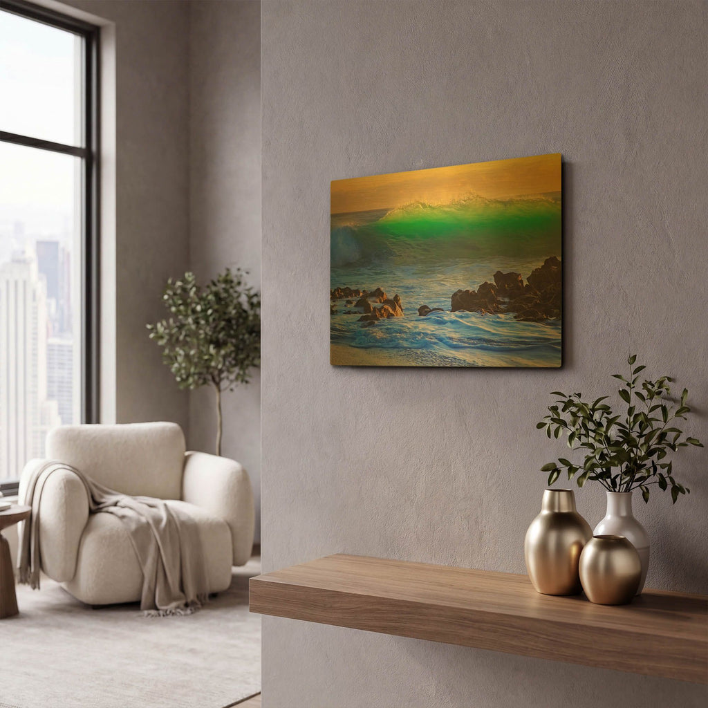 'Backlit' By Patrick Zephyr Gold Metal Wall Art