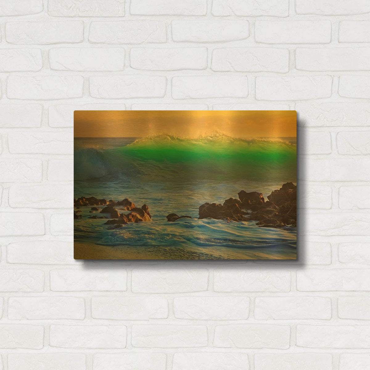 'Backlit' By Patrick Zephyr Gold Metal Wall Art