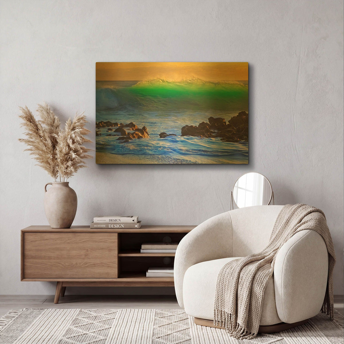 'Backlit' By Patrick Zephyr Gold Metal Wall Art