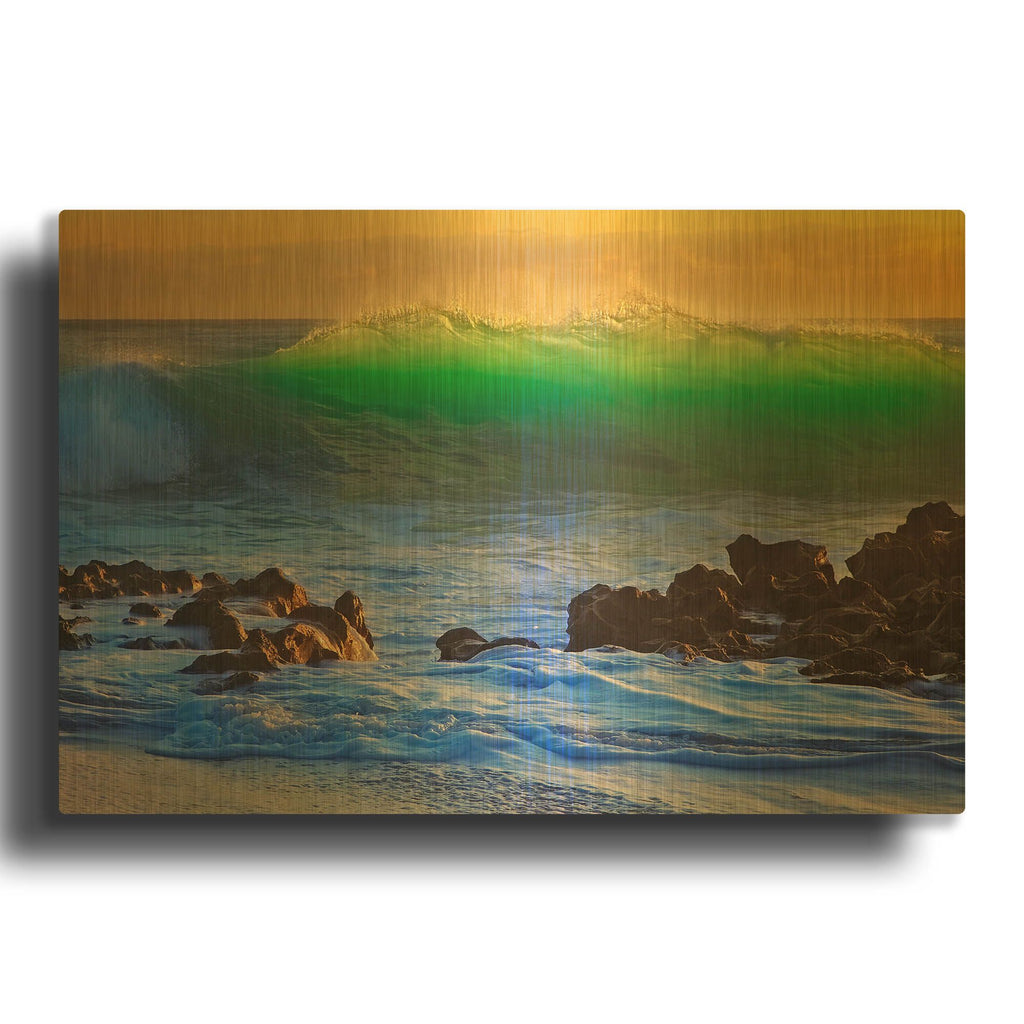 'Backlit' By Patrick Zephyr Gold Metal Wall Art