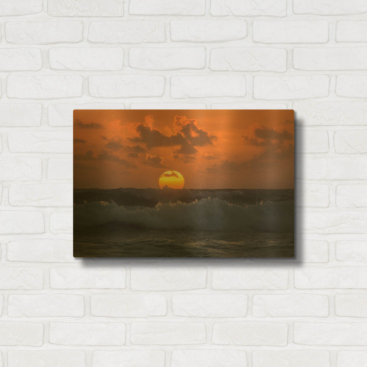 'Breaking The Horizon' By Patrick Zephyr Gold Metal Wall Art