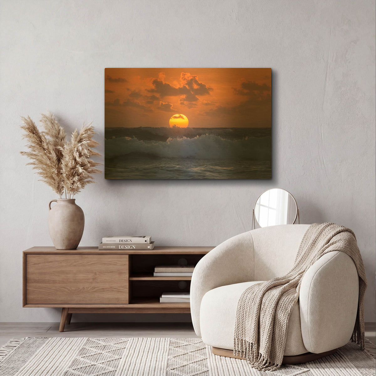 'Breaking The Horizon' By Patrick Zephyr Gold Metal Wall Art