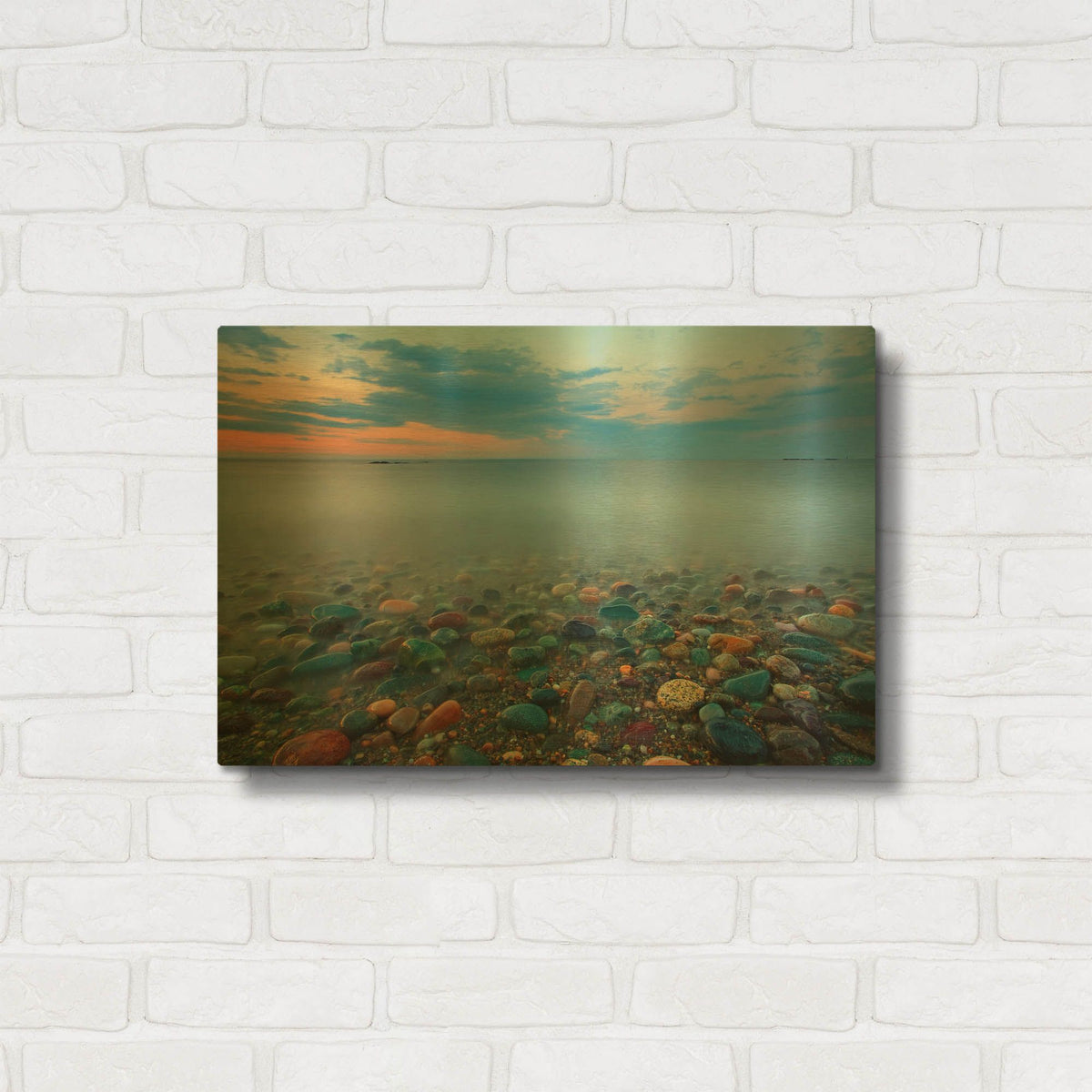 'Candy Coast' By Patrick Zephyr Gold Metal Wall Art