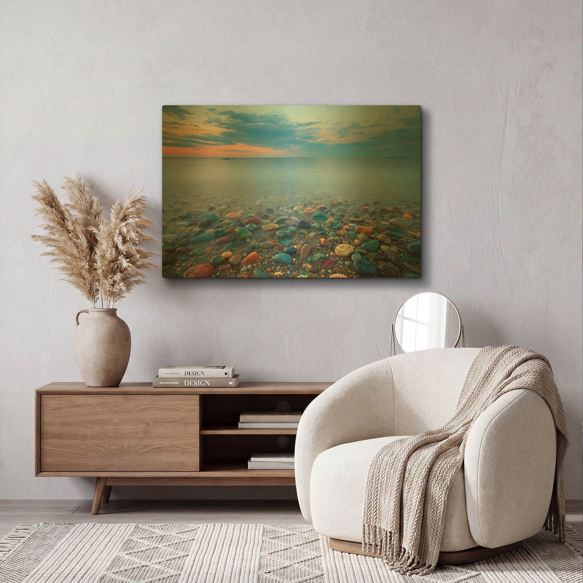 'Candy Coast' By Patrick Zephyr Gold Metal Wall Art