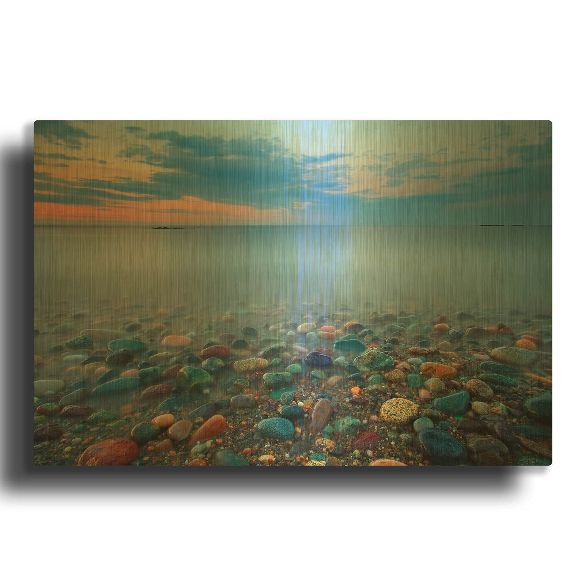 'Candy Coast' By Patrick Zephyr Gold Metal Wall Art
