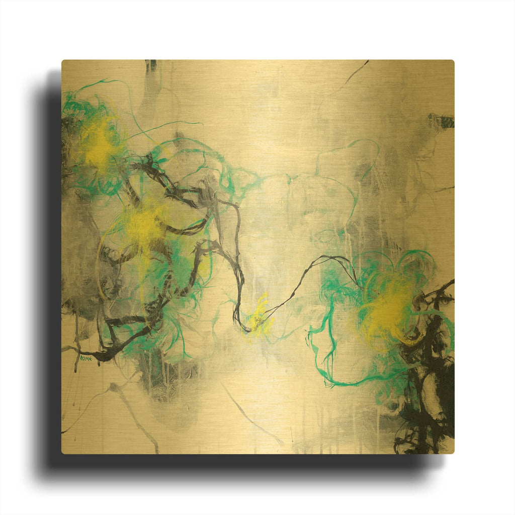'Catalyst Stage 2' By Romeo Zivoin Gold Metal Wall Art