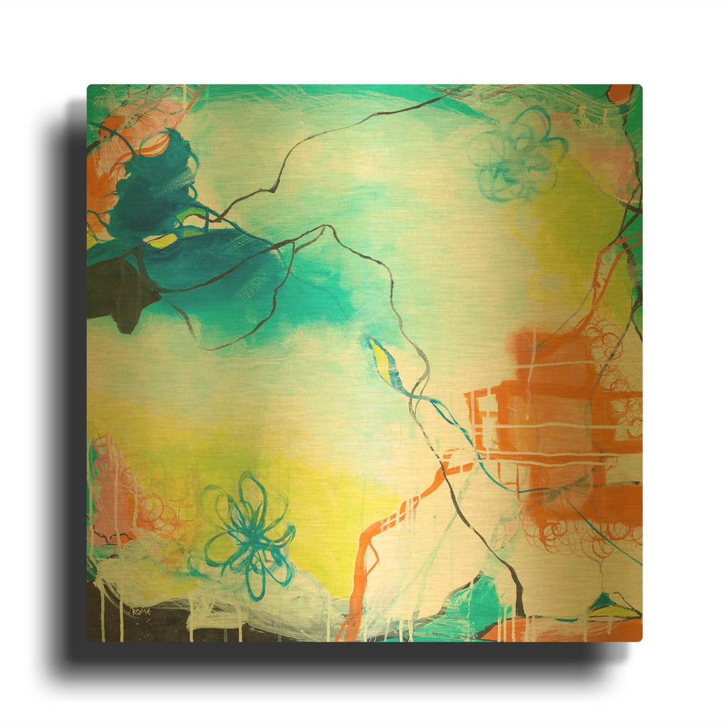 'The Dreaming' By Romeo Zivoin Gold Metal Wall Art