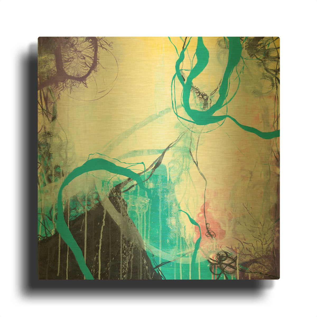 'Ice Wind' By Romeo Zivoin Gold Metal Wall Art