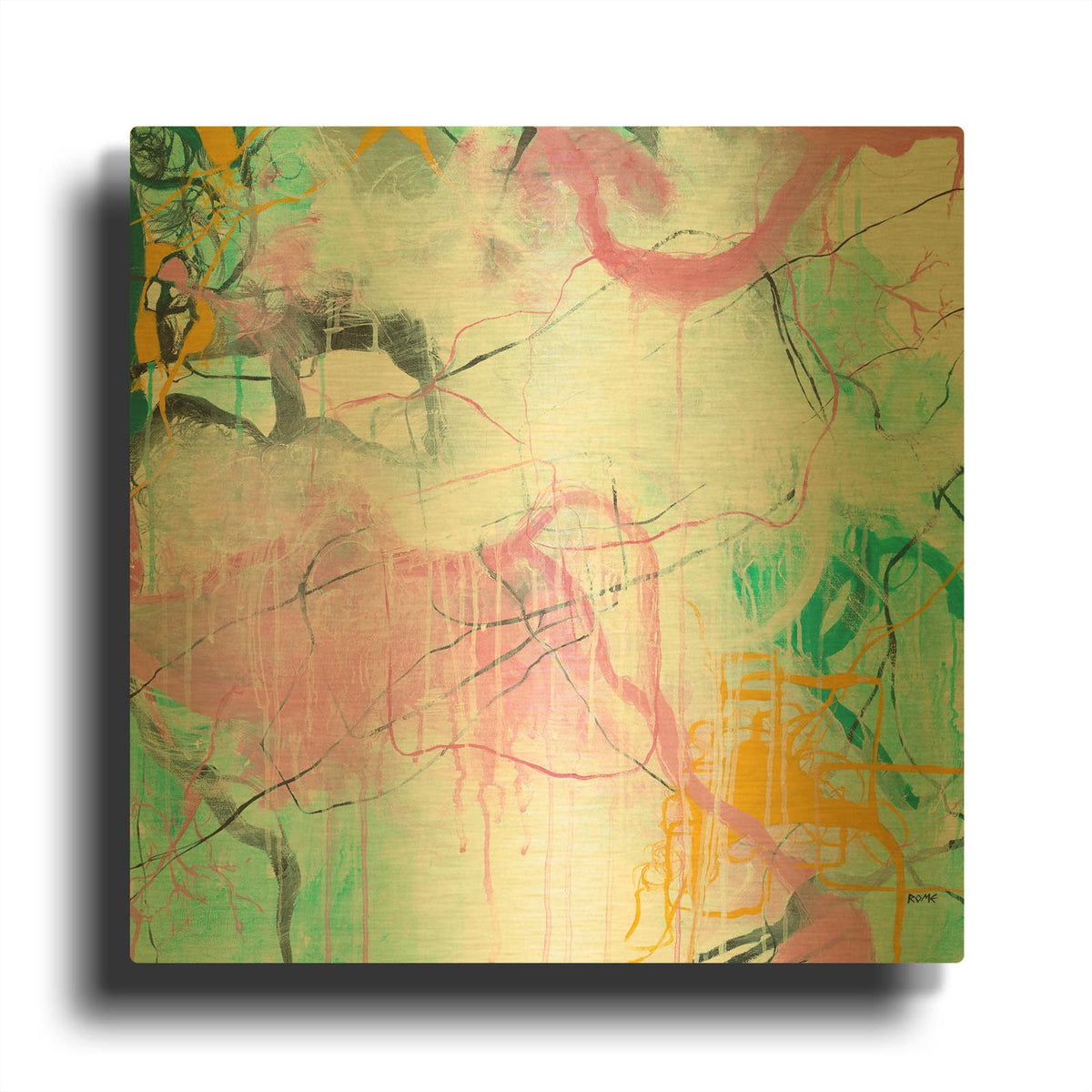 'Chrystarium' By Romeo Zivoin Gold Metal Wall Art