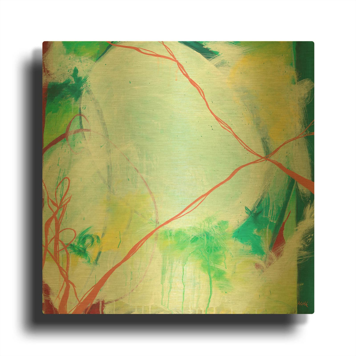 'April' By Romeo Zivoin Gold Metal Wall Art