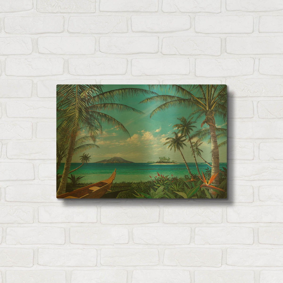 'Tropic Travels' By Scott Westmoreland Gold Metal Wall Art