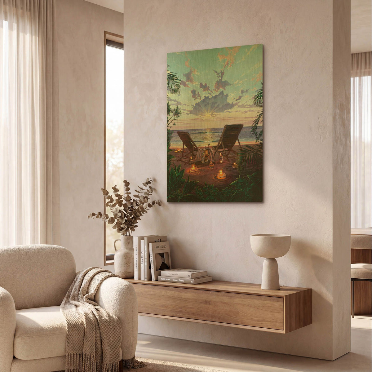 'Two If By Sea' By Scott Westmoreland Gold Metal Wall Art