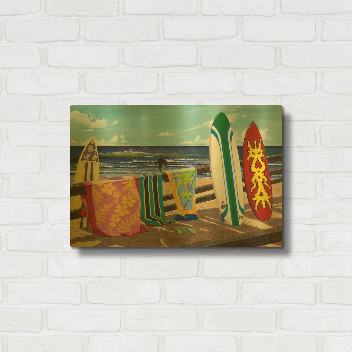'Warm Weather Gear' By Scott Westmoreland Gold Metal Wall Art