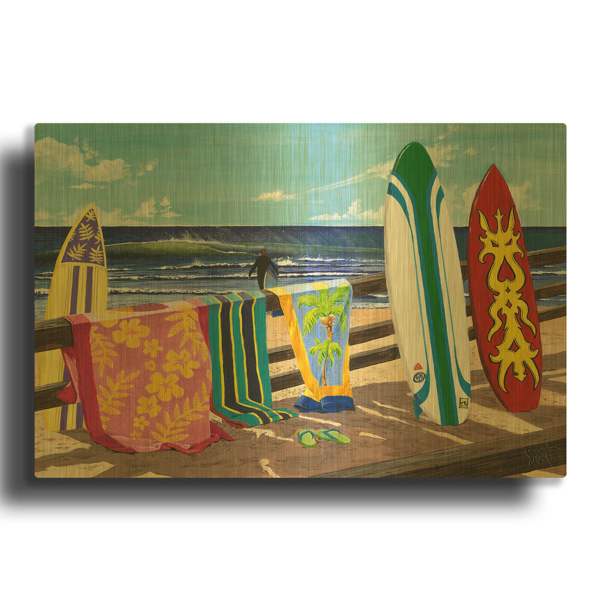 'Warm Weather Gear' By Scott Westmoreland Gold Metal Wall Art