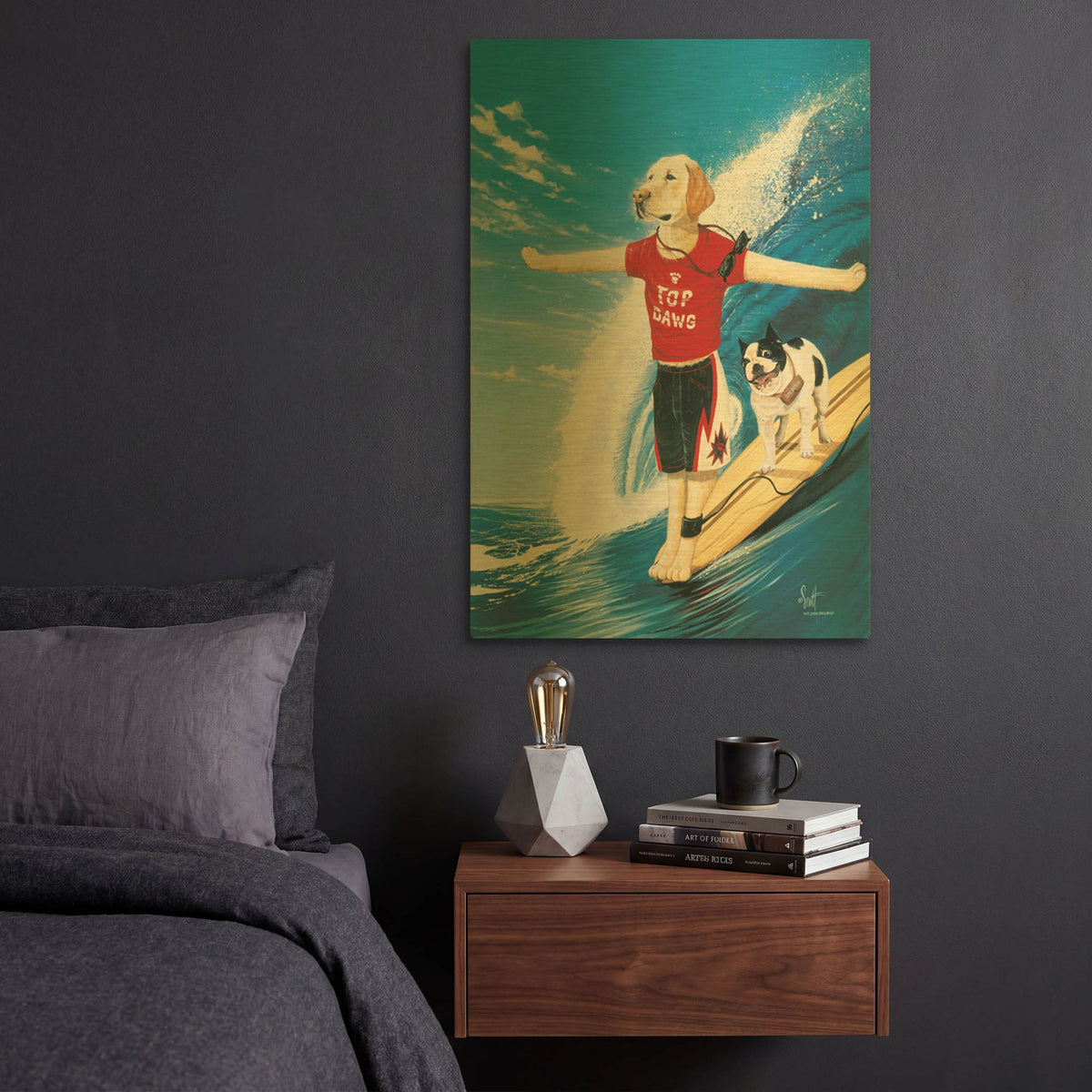'Top Dawg' By Scott Westmoreland Gold Metal Wall Art