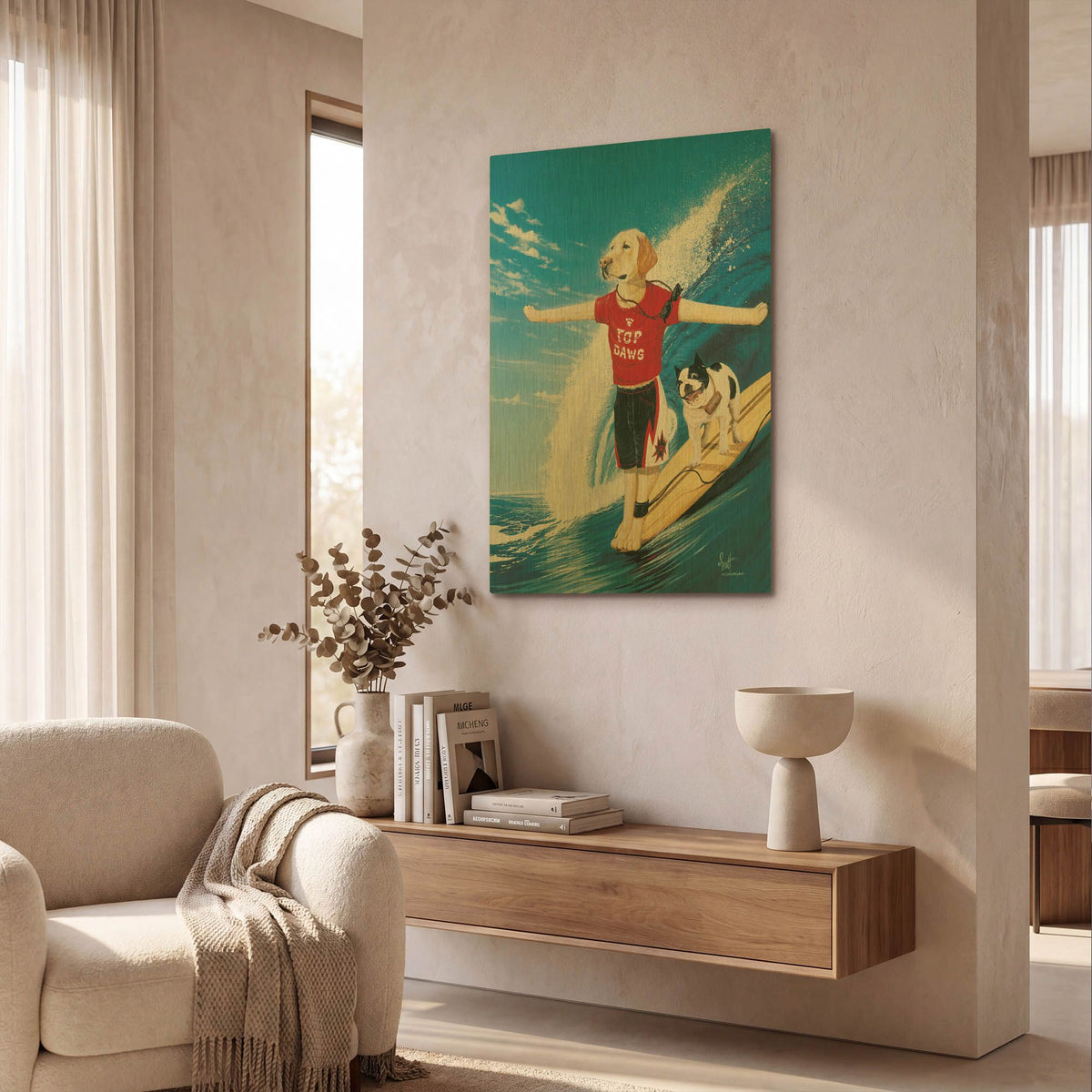 'Top Dawg' By Scott Westmoreland Gold Metal Wall Art