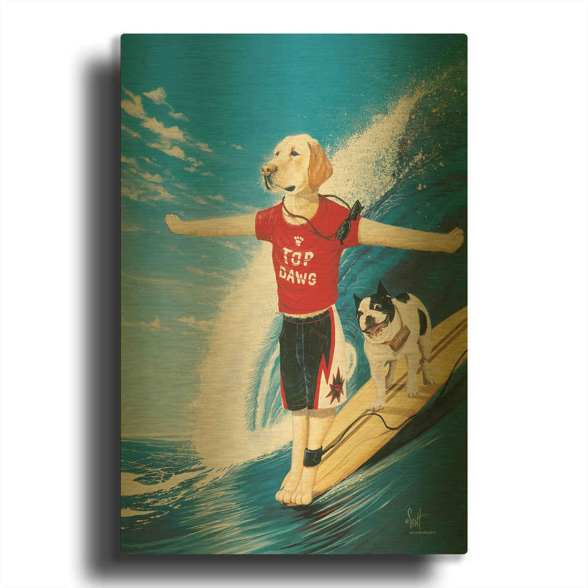 'Top Dawg' By Scott Westmoreland Gold Metal Wall Art