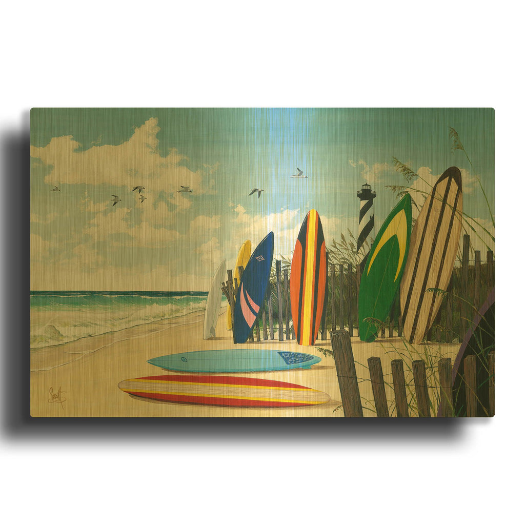 'Surf Boards' By Scott Westmoreland Gold Metal Wall Art