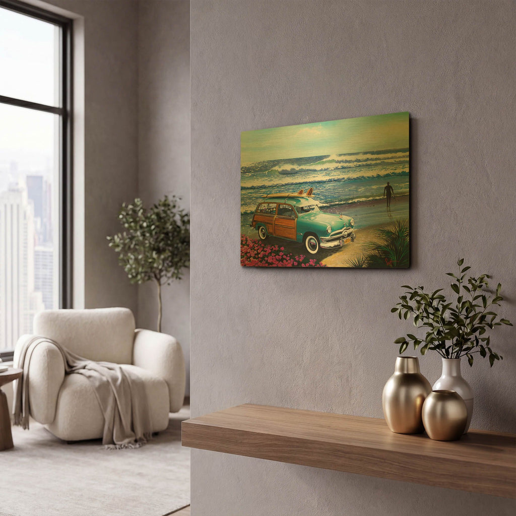 'Surf City' By Scott Westmoreland Gold Metal Wall Art